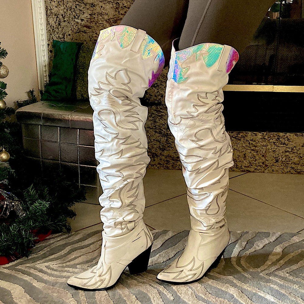 Thigh high western boots from dolls kill size 9